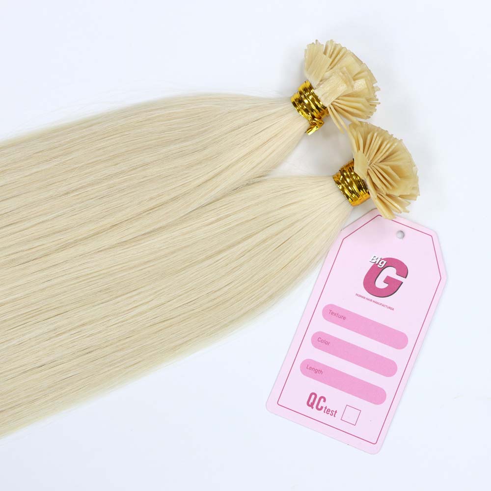 Flat Tip 24 inch Pure Platinum PLa3 Hair Extensions (5)