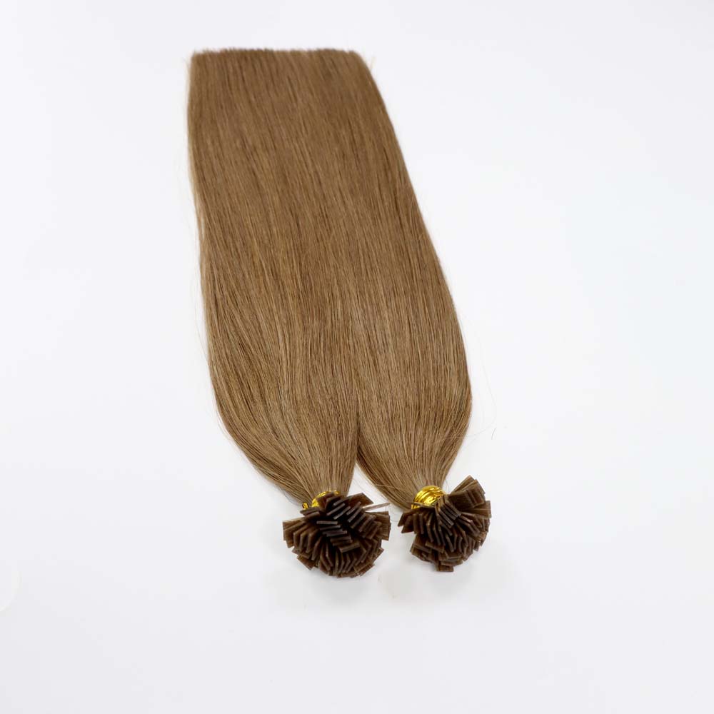 Flat Tip 16 inch Caramel Brown PLa3 Hair Extensions (7)