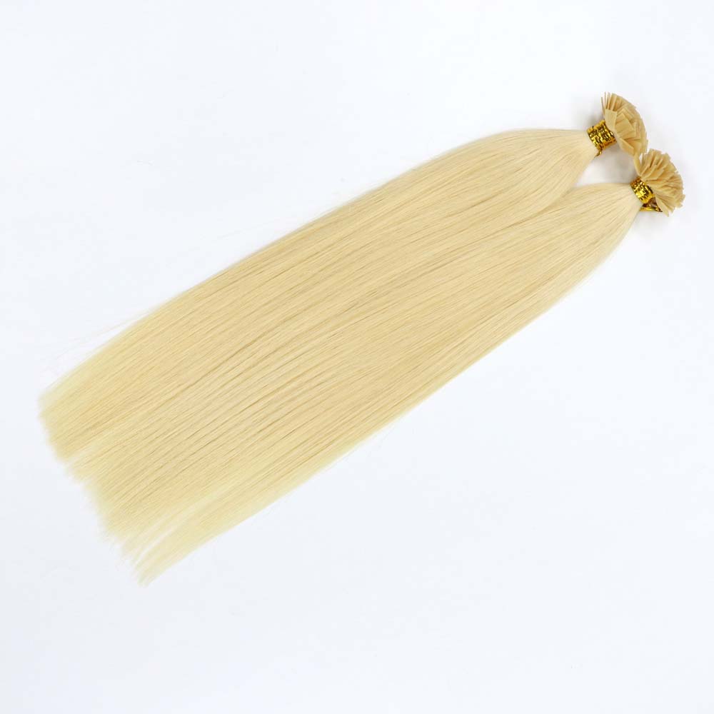 Flat Tip 20 inch Silver Blonde PLa2 Hair Extensions (7)