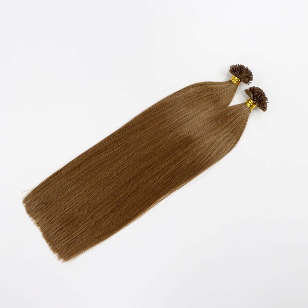 Flat Tip 24 inch Caramel Brown La3 Hair Extensions (3)