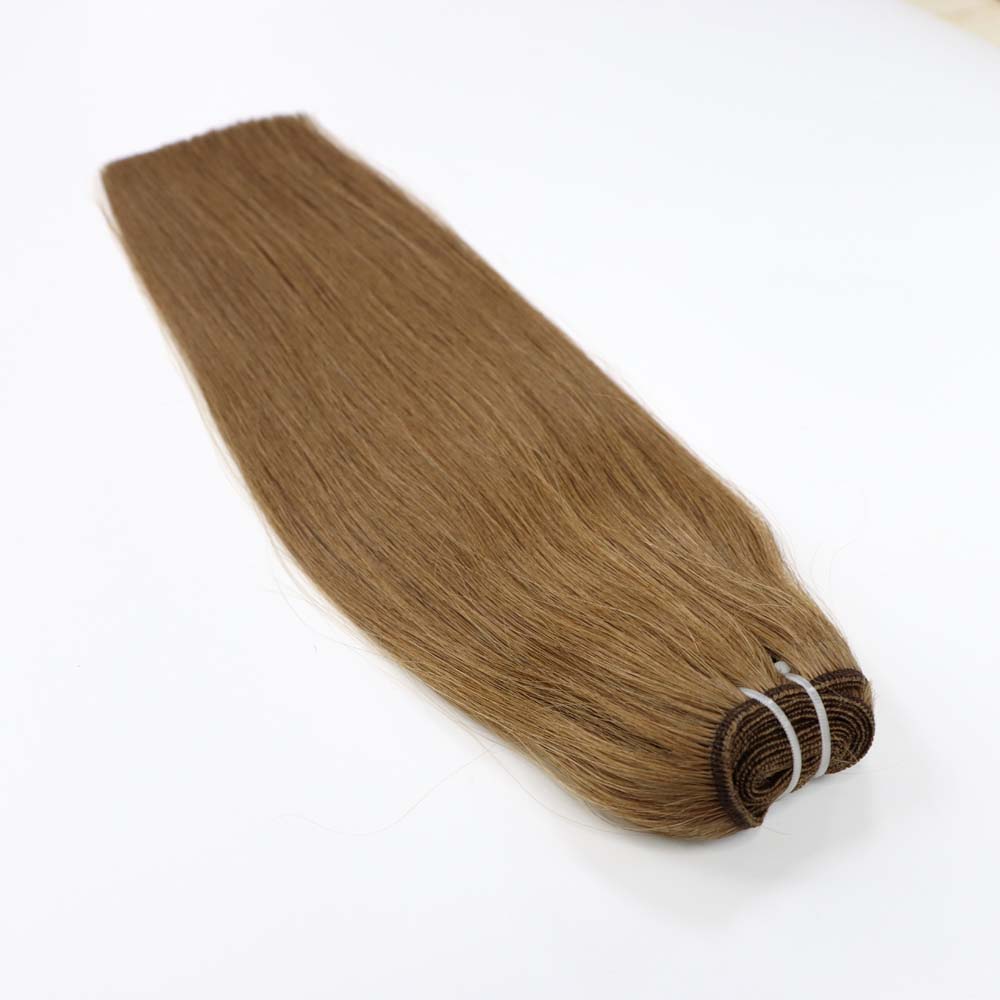 Weft 24 inch Caramel Brown La3 Hair Extensions 5